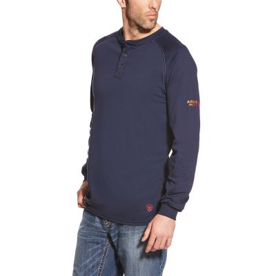 Ariat FR - Henley Donkerblauw Heren - 37803-195